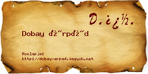 Dobay Árpád névjegykártya